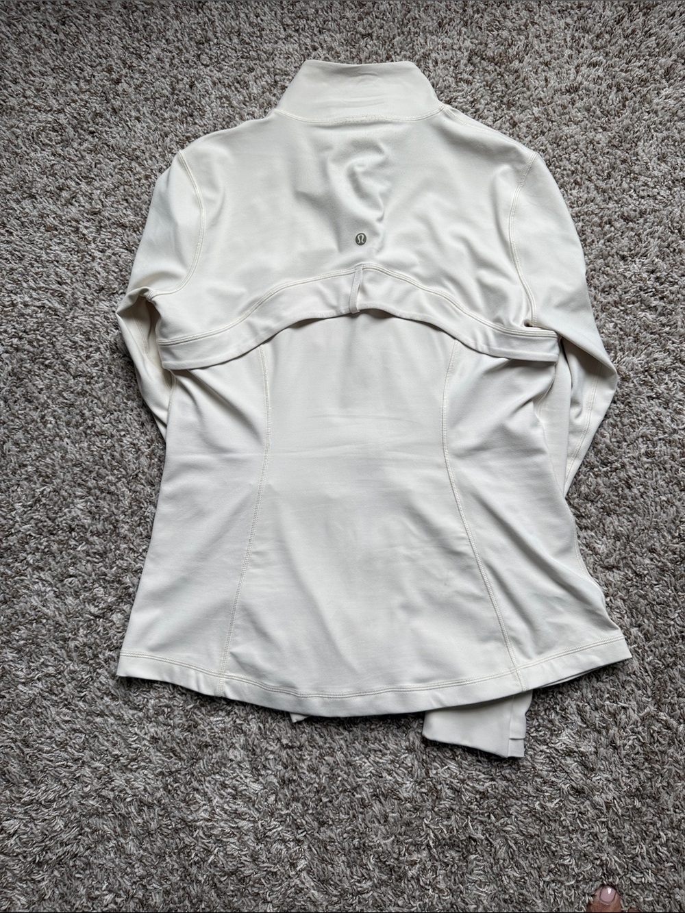 lululemon athletica Cream Full-Zip Bomber Jacket with Gold Zippers - Picture 4 of 7